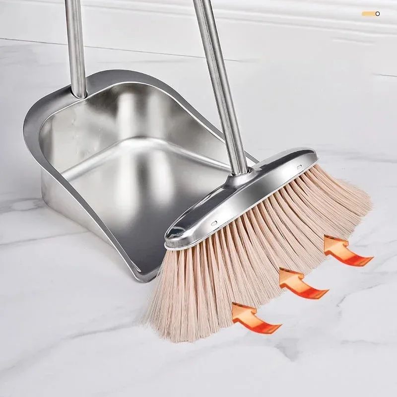 Stainless Steel Broom And Dustpan Set plastic