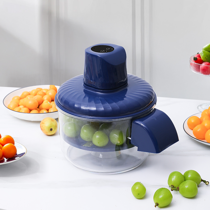Wireless Portable Automatic Fruit Peeler Intelligent Peeling Machine For Grape, Tomato, Garlic Fast Kitchen Supplies light Blue