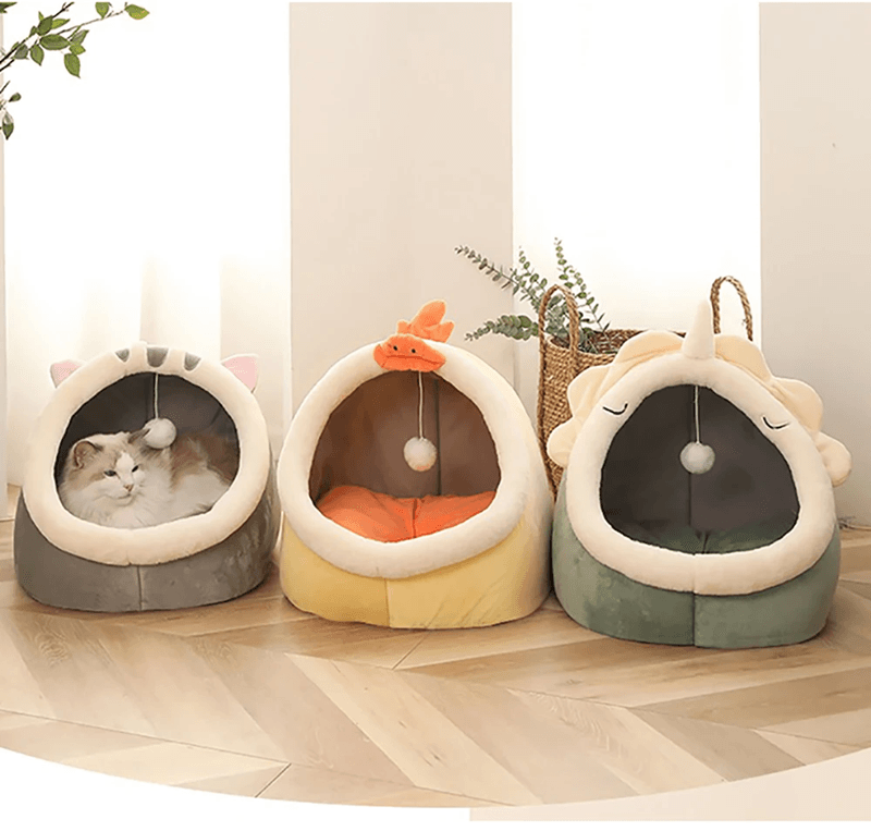 Cozy Cave Cat Bed Foldable Washable Pet Sleeping Nest 4 s