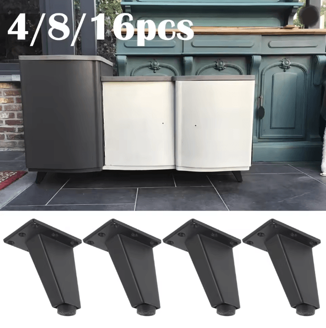 Adjustable Metal Furniture Legs Non Slip Support Feet For Sofa Bed And Cabinets 8pcs 8cm