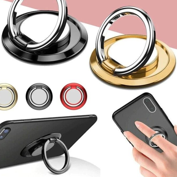 Grip Finger Ring Holder Stand, Rotating For Cell Phone, Magnetic Mount For Car Premium Phone Grip blue