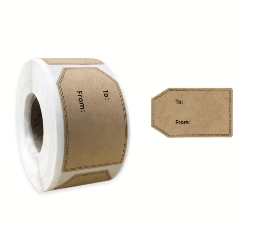 Kraft Paper Handmade Gift Tag Stickers (300 Pack) Decorative Packaging & Party Labels 300 Pcs 5x3cm