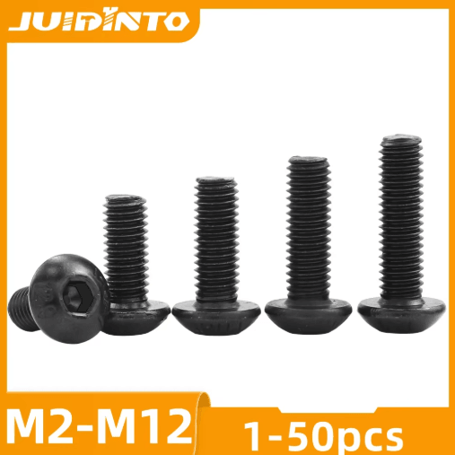 JUIDINTO 12.9 Grade Hex Socket Button Head Screws For MTB & Mechanical Projects m10 2pcs 12mm