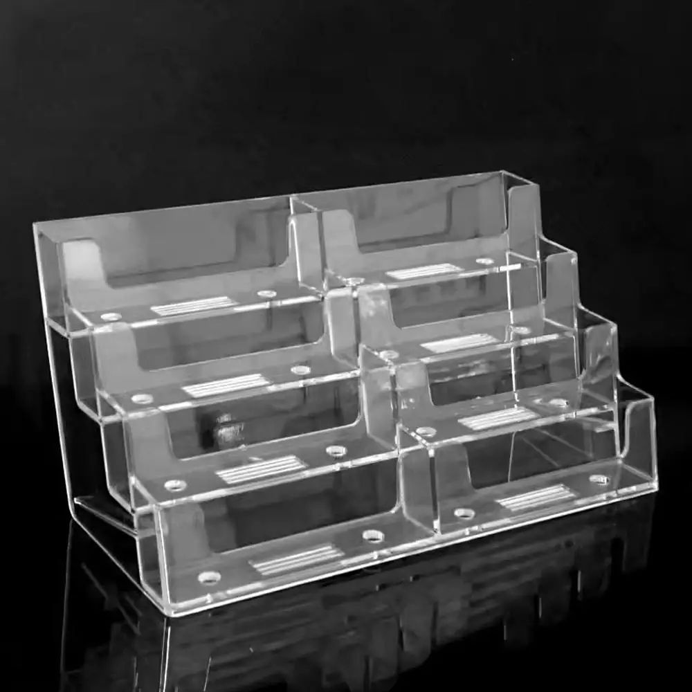 ClearView Transparent Desk Card Holder Acrylic Desktop Display Stand For Business Cards ClearView Transparent Desk Card Holder Acrylic Desktop Display Stand For Business Cards