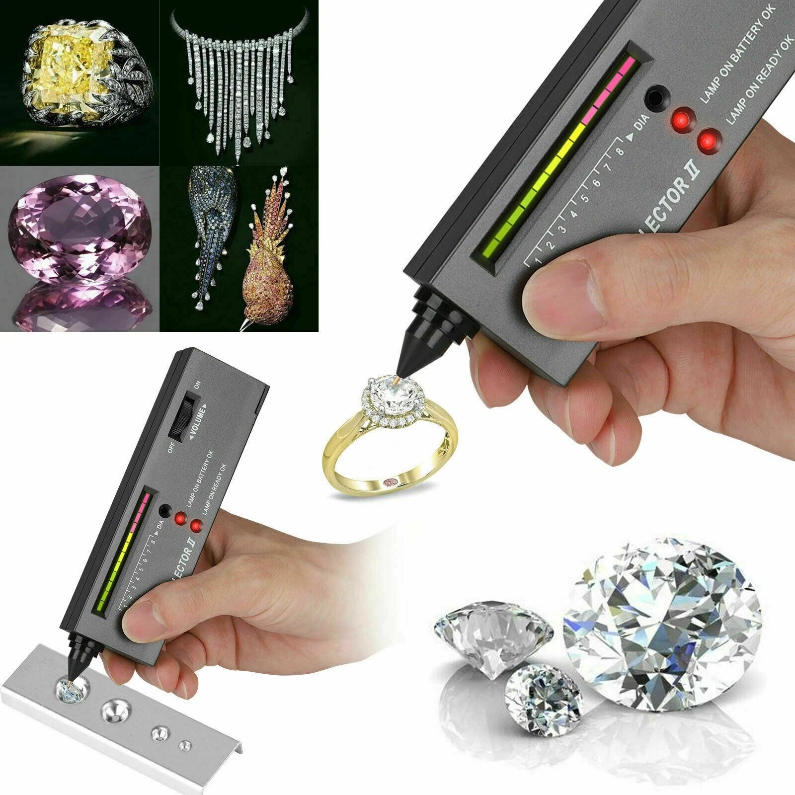 Gold Silver Diamond Tester Selector, Digital Electronic Tool, Gemstone Testing Kit For Precise Results Gold Silver Diamond Tester Selector, Digital Electronic Tool, Gemstone Testing Kit For Precise Results