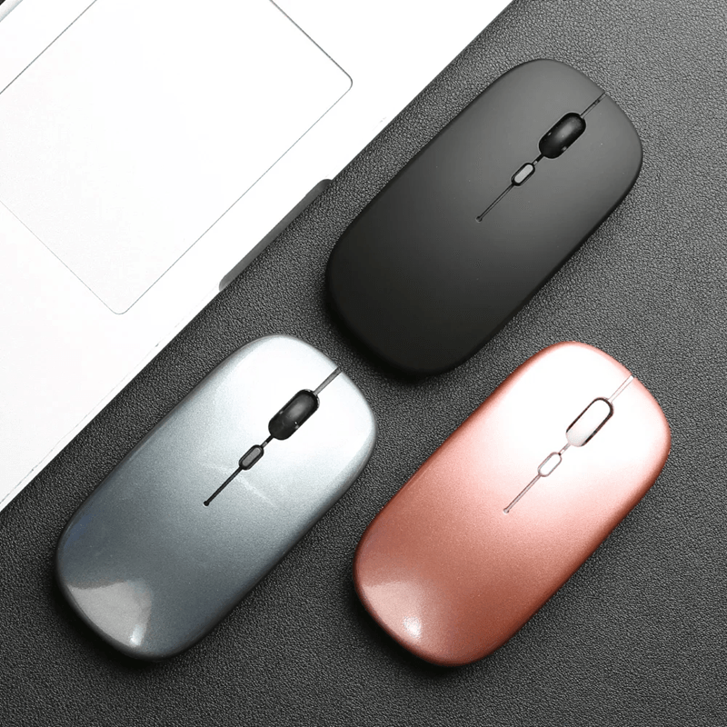 Silent Bluetooth Wireless Mouse For Laptop Tablet And PC glossy rose