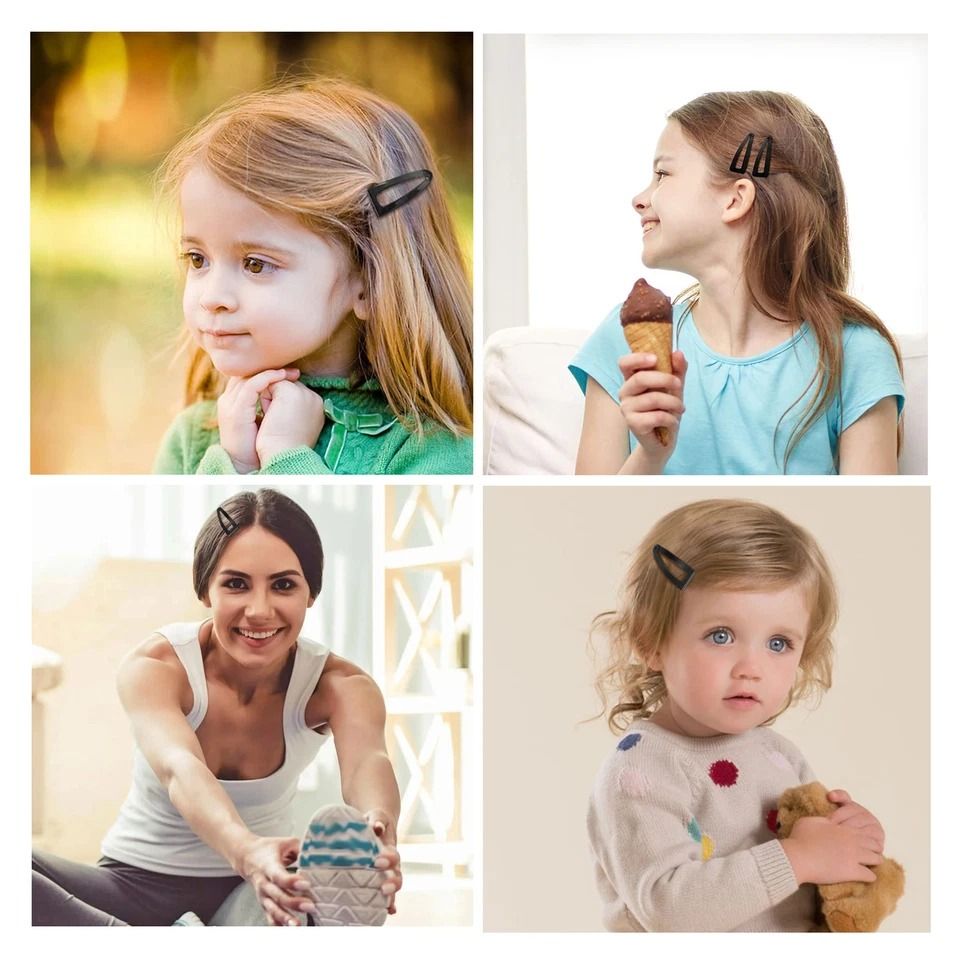 Black Snap Hair Clips, Metal Barrettes Hair Accessories, Non Slip And Durable, Perfect For Women And Girls Black Snap Hair Clips, Metal Barrettes Hair Accessories, Non Slip And Durable, Perfect For Women And Girls