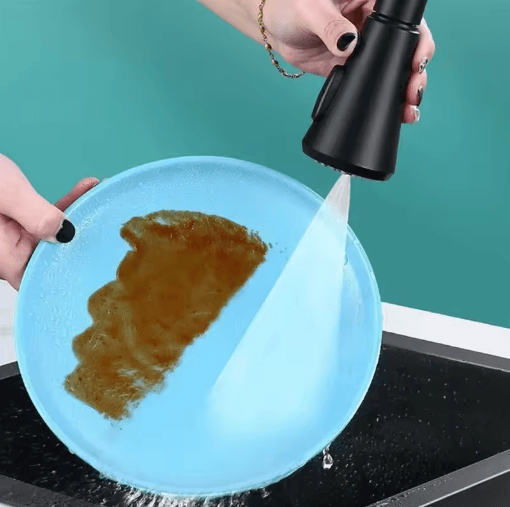 Pull Out Kitchen Faucet Sprayer Nozzle With 3 Water Modes silver1