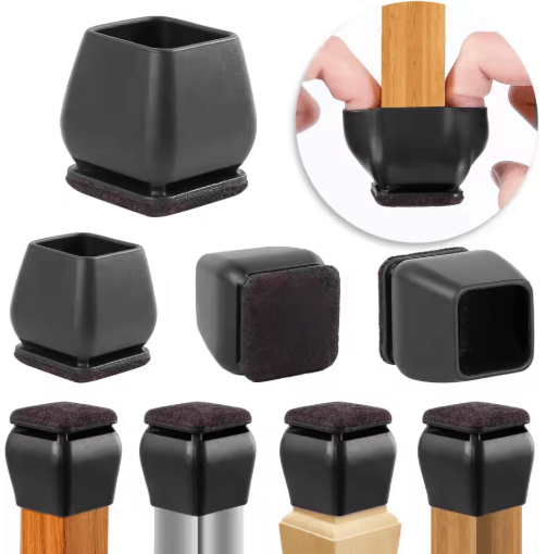 FlexGuard 15 Angled Felt Chair Leg Floor Protectors (8 Pack) brown S (15 20mm)