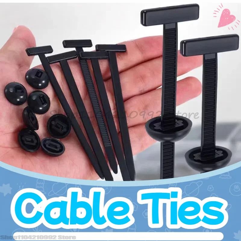 Nylon Cable Tie Mount Buckle With Nail Fixed Clip For Car Fender Lining And Outdoor Gear 60 Pcs