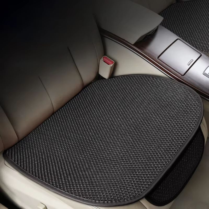 Universal Ice Silk Breathable Car Seat Cushion Cover Non Slip Interior Pad black Cushion
