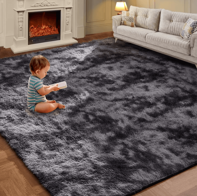 Tie Dye Plush Rug Soft Non Slip Floor Mat For Living Room, Bedroom, And Kids candy 47.2 63.0 In