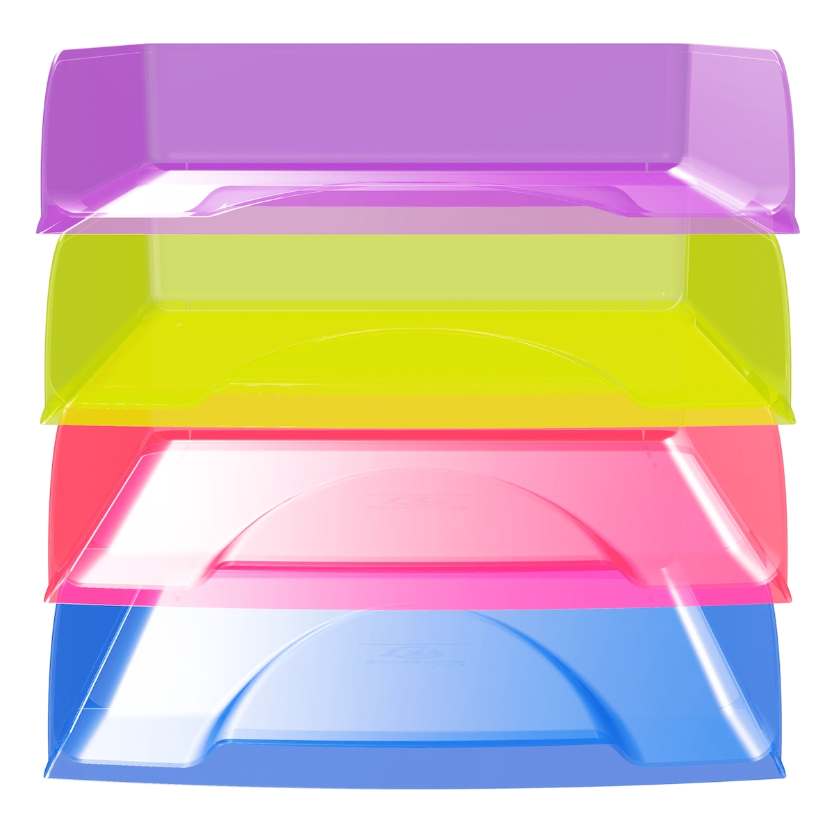 Exacompta 111808SETD Set mit 4 Briefablagen Combo Styli, Kollektion Crystal Farben sortiert Image