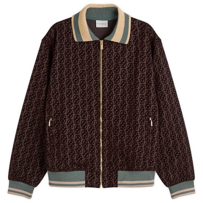 Drole De Monsieur Monogram Tracksuit Jacket - Brown - Drole de Monsieur Jackets