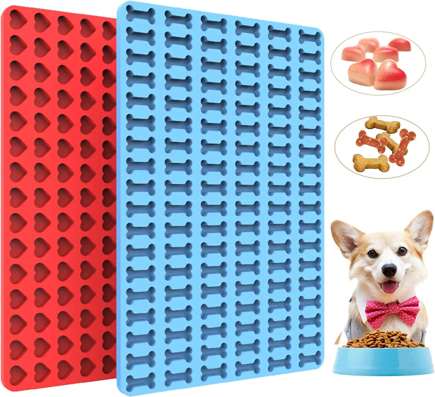 Multicavity Tier Keks Backen Silikon Form DIY Herz Stern Schokolade Gelee Süßigkeiten Machen Hund Snacks Maker Eiswürfel Tablett Geschenke Image