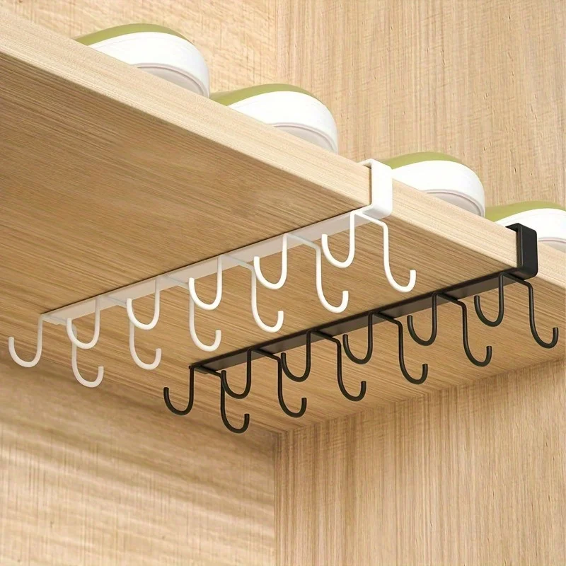 1 Stück Hängehaken, Unterschrank-Hängehalter für Gläser, Kopfhörer, Handtücher, Haushalts-Aufbewahrungsorganizer für die Küche