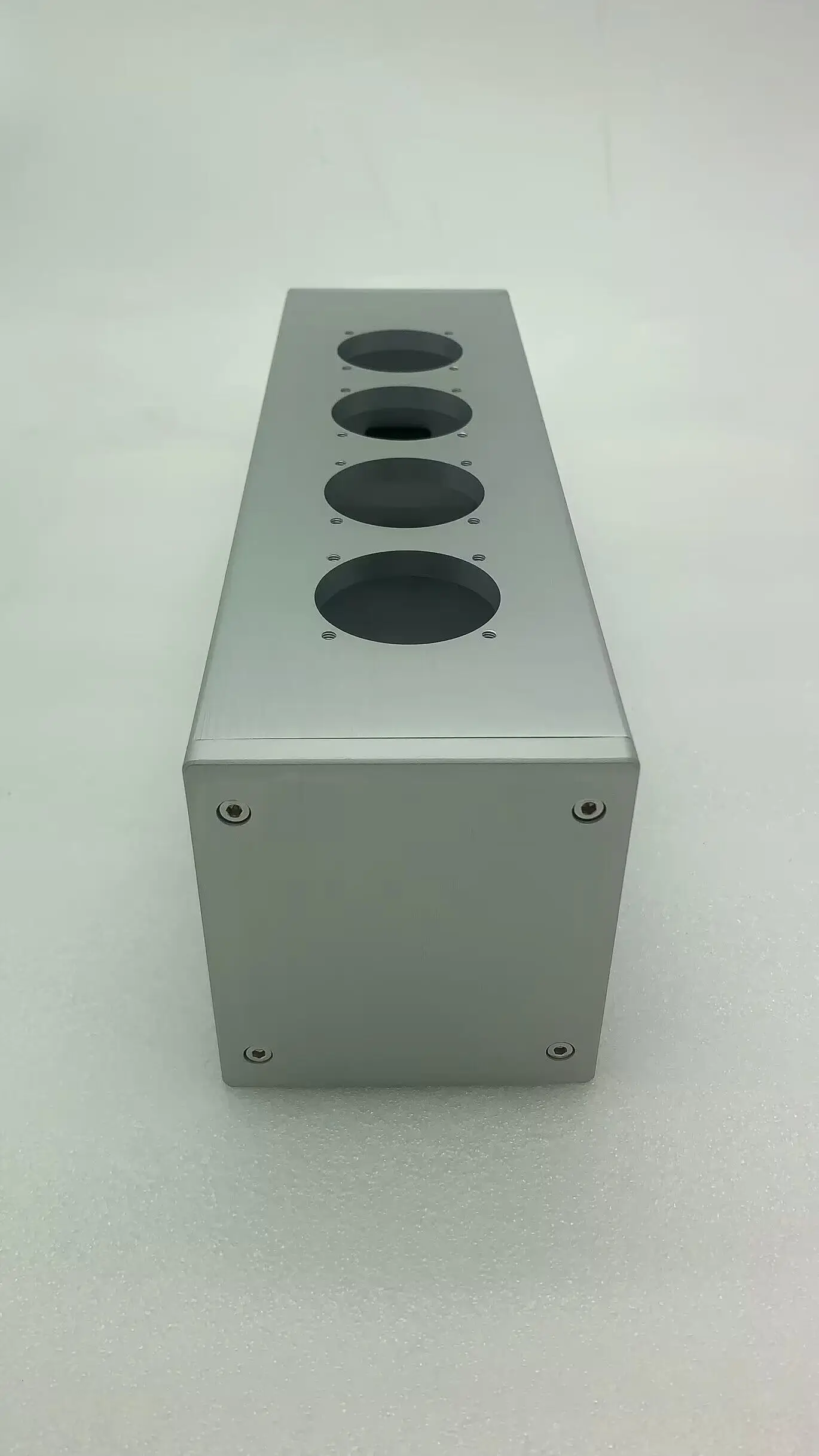 95-Vollaluminium-Verstärkergehäuse, audiophiles Audio, amerikanischer europäischer Standard, Netzfiltergehäuse, Steckdosenleisten-Panel Image