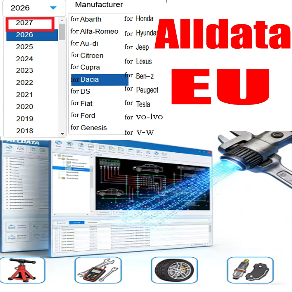 Alldata EU 2026 Neueste Online-Reparatursoftware für Fiat, BMW, Ford Werkstatt-Schaltpläne mit Unterstützung für Mobile und PC-Login Image