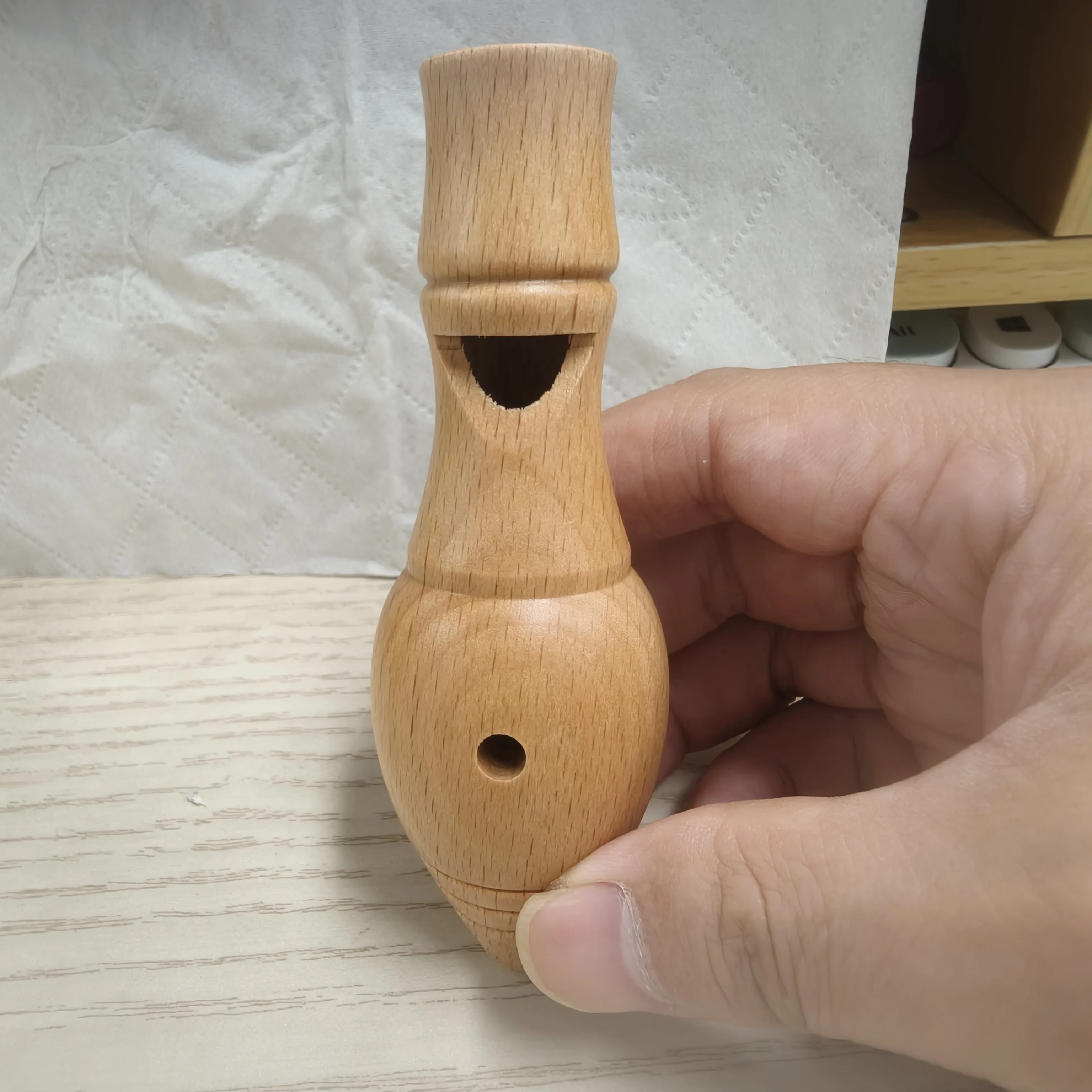 Vogel-Jagdpfeife – langlebiger Vogelruf aus Buchenholz mit realistischen Vogelgeräuschen, leicht, für Outdoor-Jagd und Musik Entertai Image