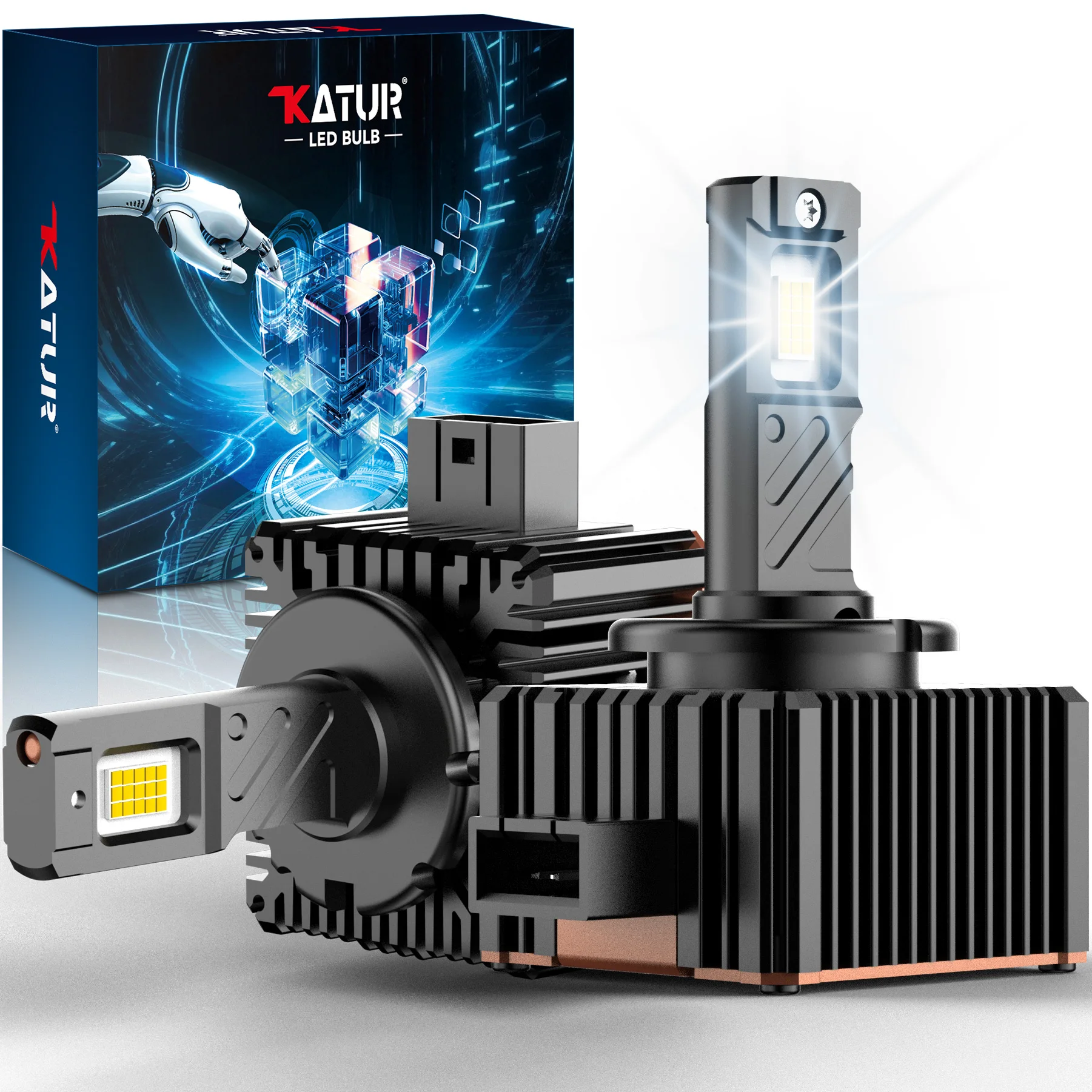 KATUR 2 stücke D1S D1R D3S D3R Led Auto Scheinwerfer Birne HID Ersatz Nebel Licht DRL Leistungsstarke Keine Fehler Canbus stecker und Spielen Canbus Image