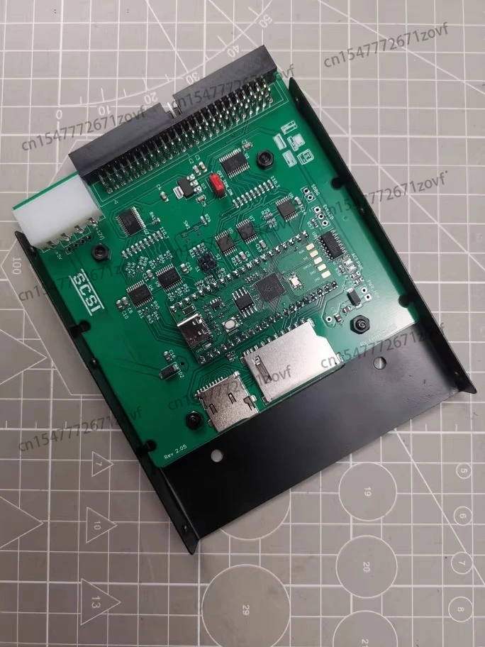 V2 SD/TF-Karten zu 50-Pin SCSI Festplattenadapter-Konverter für Vintage Mac PC, USB Direkte Dateiübertragung, Geräuschunterdrückung Image