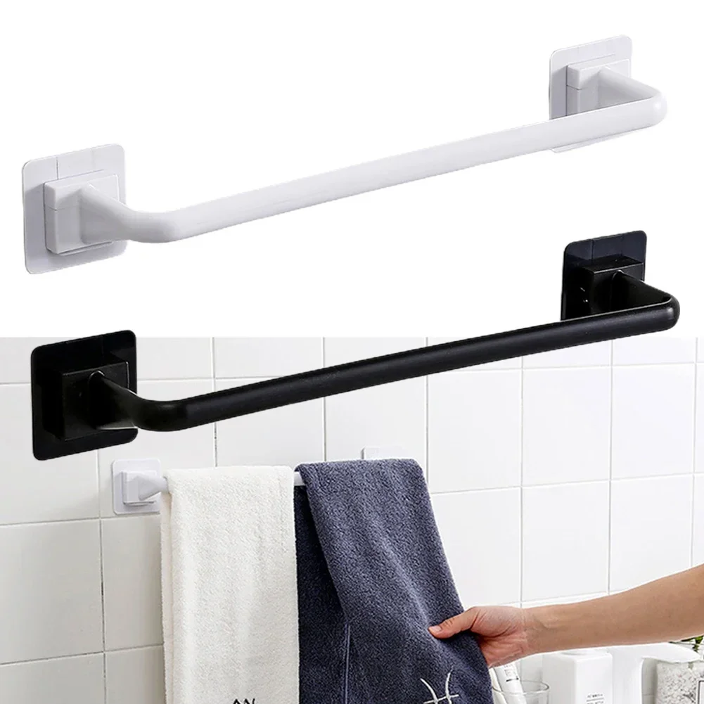 Porte-serviettes mural pour salle de bain, barre porte-serviettes adhésive, support mural pour serviettes de bain, rail de rangement, 26,5 cm, accessoire de salle de bain