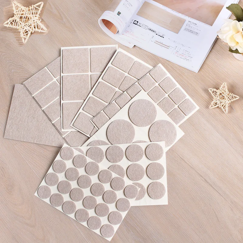 1 Set Möbel Silent Footpad Selbstklebende Stuhl Tischbein Filzgleiter Boden Kratzschutz Selbstklebende rutschfeste Füße Matte Image