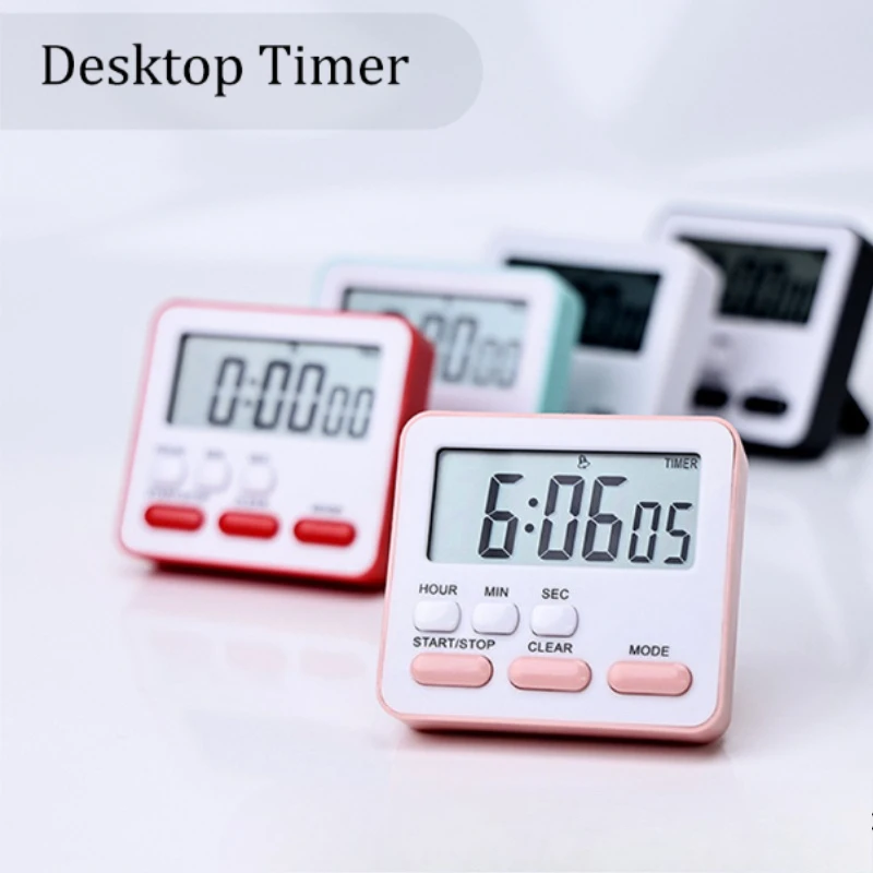 Réveil de cuisine à affichage numérique LCD, minuterie de cuisine, chronomètre de sommeil, accessoire de cuisine pour maison, compte à rebours