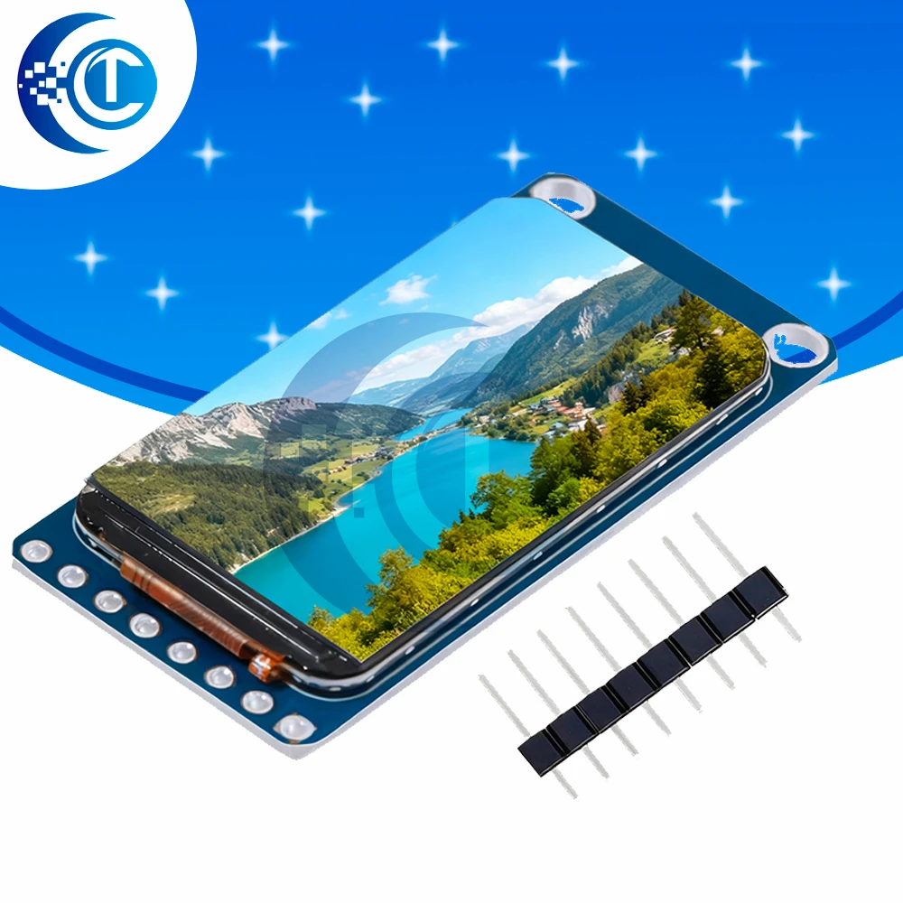 1,47 Zoll 1,47 Zoll 172 x 320 SPI Vollfarb-TFT-HD-IPS-Bildschirm LCD-LED-Anzeigemodul 172 x 320 ST7789 Controller 3,3 V SPI-Schnittstelle Image
