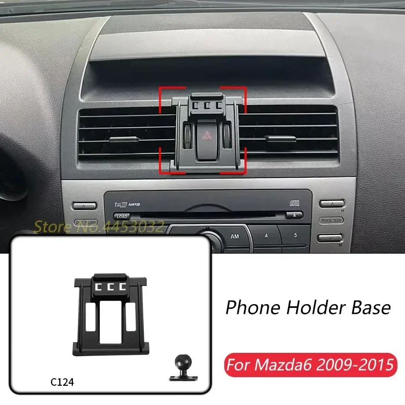 Ein Sockel für den Autotelefonhalter für Mazda 6 GH1 GH2 2009–2015, fester Luftauslass-Sockel ohne Halterung, Zubehör, Durchmesser 17 mm Image