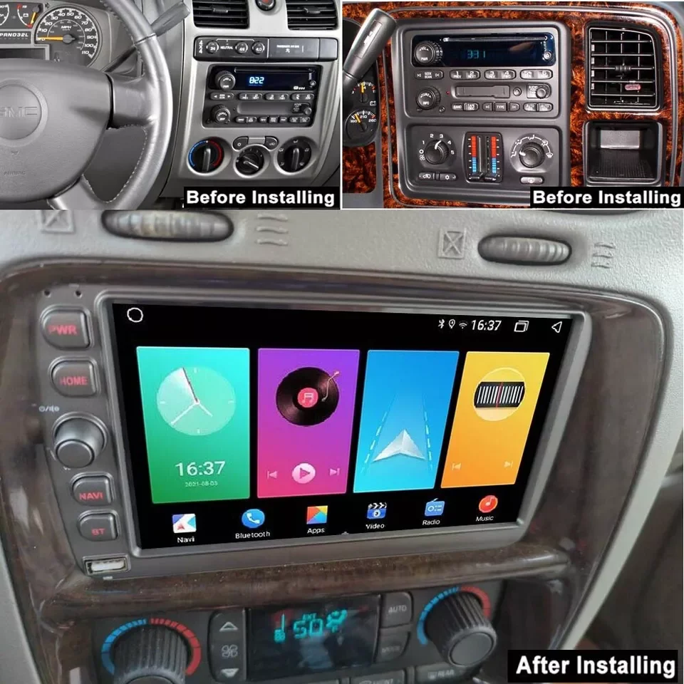 Android 13 Autoradio Stereo GPS für Chevrolet Silverado Suburban Tahoe & GMC Sierra 2003–2006 Hummer Multimedia Video Player Image