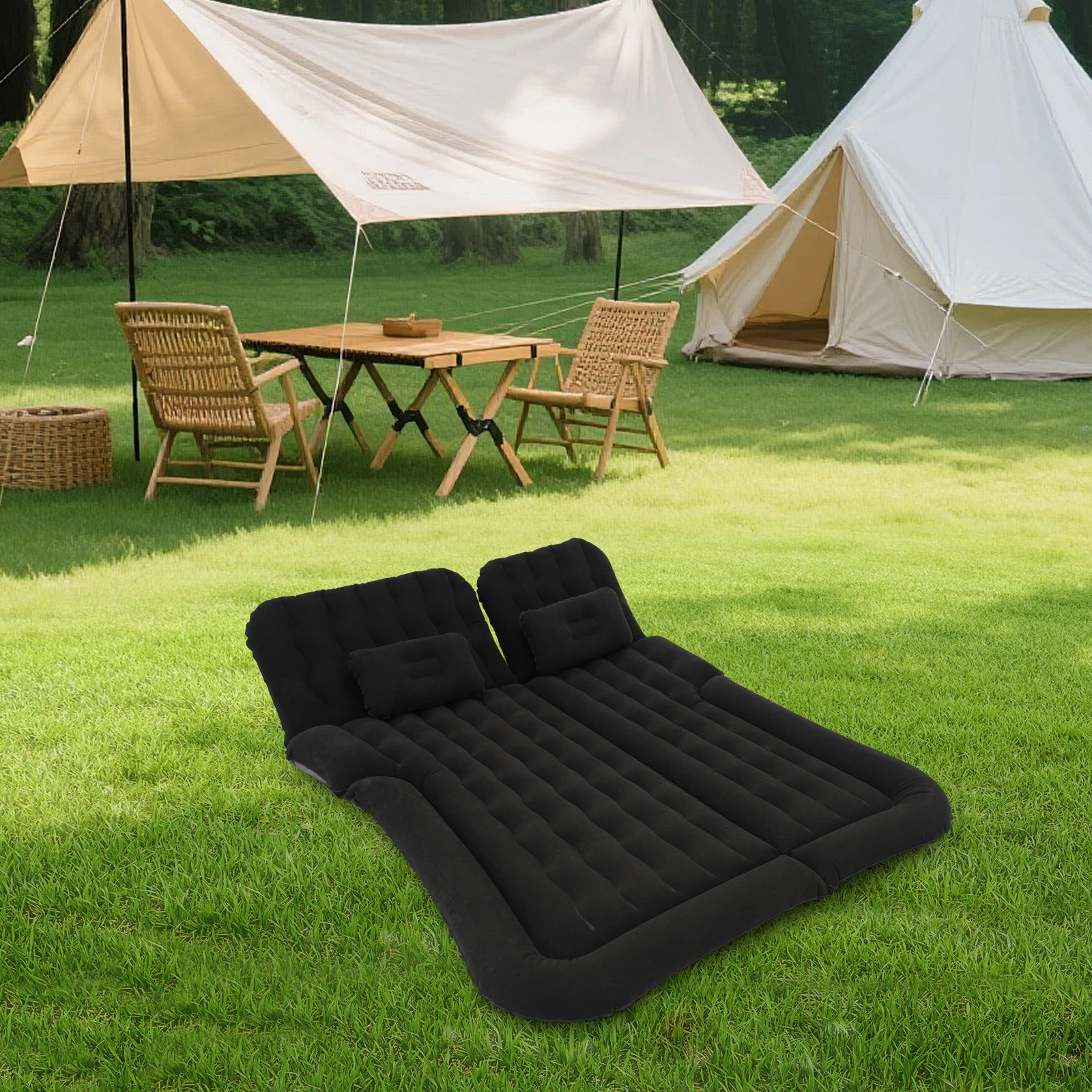 SUV Aufblasbare Luftmatratze mit Luftpumpe, 300kg/661lbs Tragkraft Aufblasbares Autobett für Camping, Roadtrips & Outdoor-Abenteuer