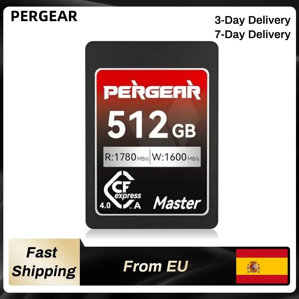 Pergear CFexpress 4.0 Typ A Speicherkarte bis zu 1780 MB/S Lesegeschwindigkeiten USB 4.0 Raw 8K 30P Aufnahme für Sony Kamera Image