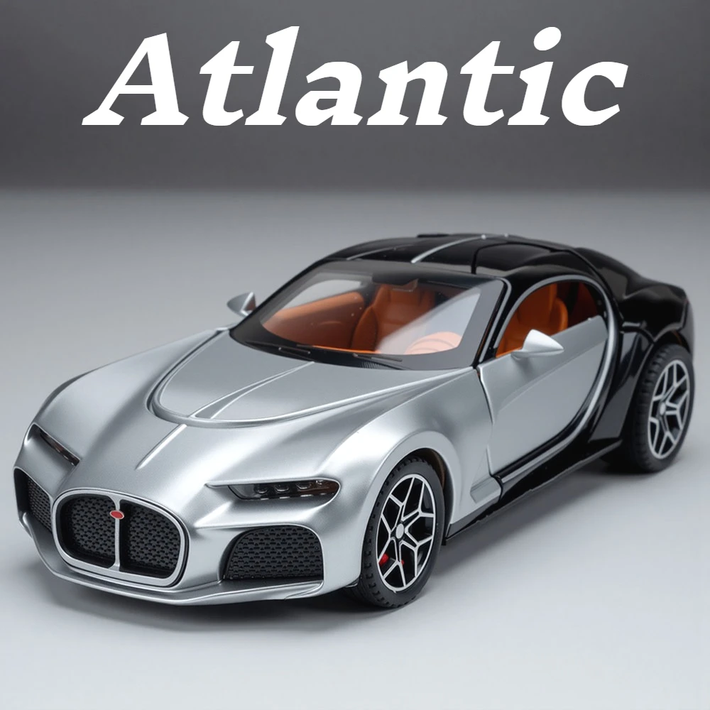 1:32 Maßstab Atlantic Tourbillon Automodell Spielzeug Exquisiter Innenraum Metallkarosserie Gummireifen Supersportwagen Jungen Heimdekoration Geschenke Image