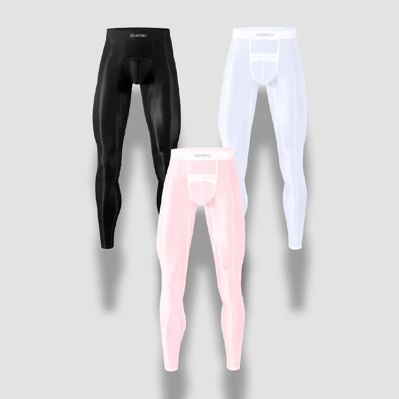 Mann Unterwäsche Heiße Lange Leggings Unterhosen Männer Schnell Tun männer Boxer Briefs Mode Enge Sport Fitness Hosen Eis Seide Höschen Image