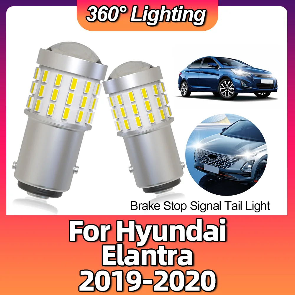 2x 1157 LED BAY15D P21/5W Tagfahrlicht Hinten Blinker 6000K Weiß 3014 54SMD Bremsleuchten für Hyundai Elantra 2019 2020 Image