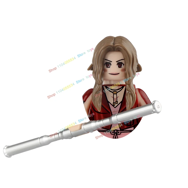 MOC DT8903 DT038 FF Anime Montageszene Bausteine Rosa Mädchen mit Braunen Haaren Actionfiguren Zubehör Spielzeug Geschenke Image