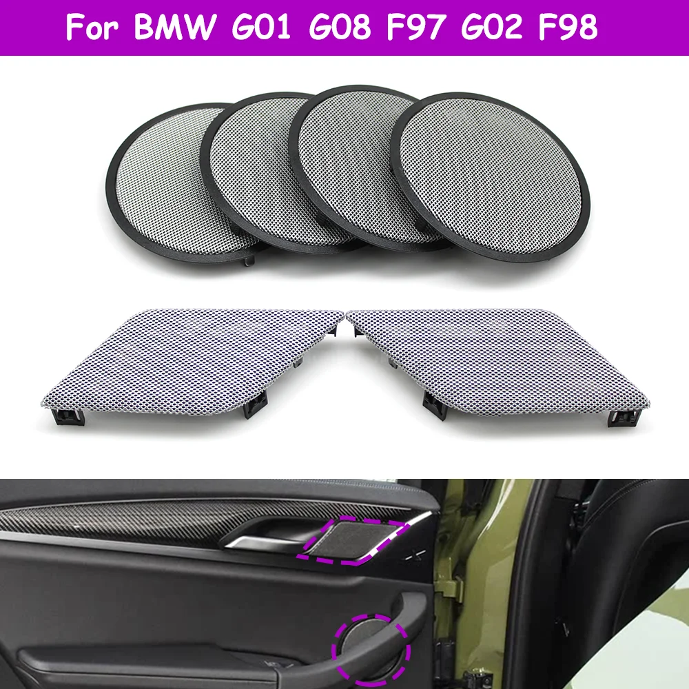 G01 G08 F97 G02 F98 Auto Porta Anteriore Posteriore Altoparlante Coperture Tweeter Corni Copertura Trim Per BMW X3 X4 M versione iX3 2018-2024