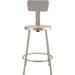 National Public Seating 6200 Series Height Adjustable Lab Stool w/ Backrest Wood/Metal/Manufactured Wood in Brown | 37 H x 15 W x 15 D in | Wayfair