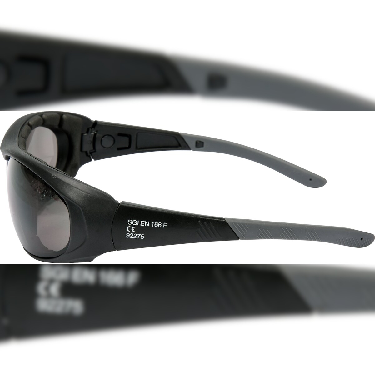 TRIZERATOP Schutzbrille grau mit Band, getönt, beschlagfrei Image