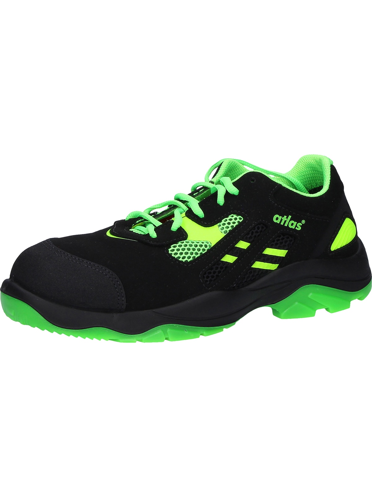 Sicherheitsschuh ATLAS SCHUHE "Sicherheitsschuhe Flash 2605 XP" Gr. 42, schwarz (schwarz, grün), 42, Schuhe