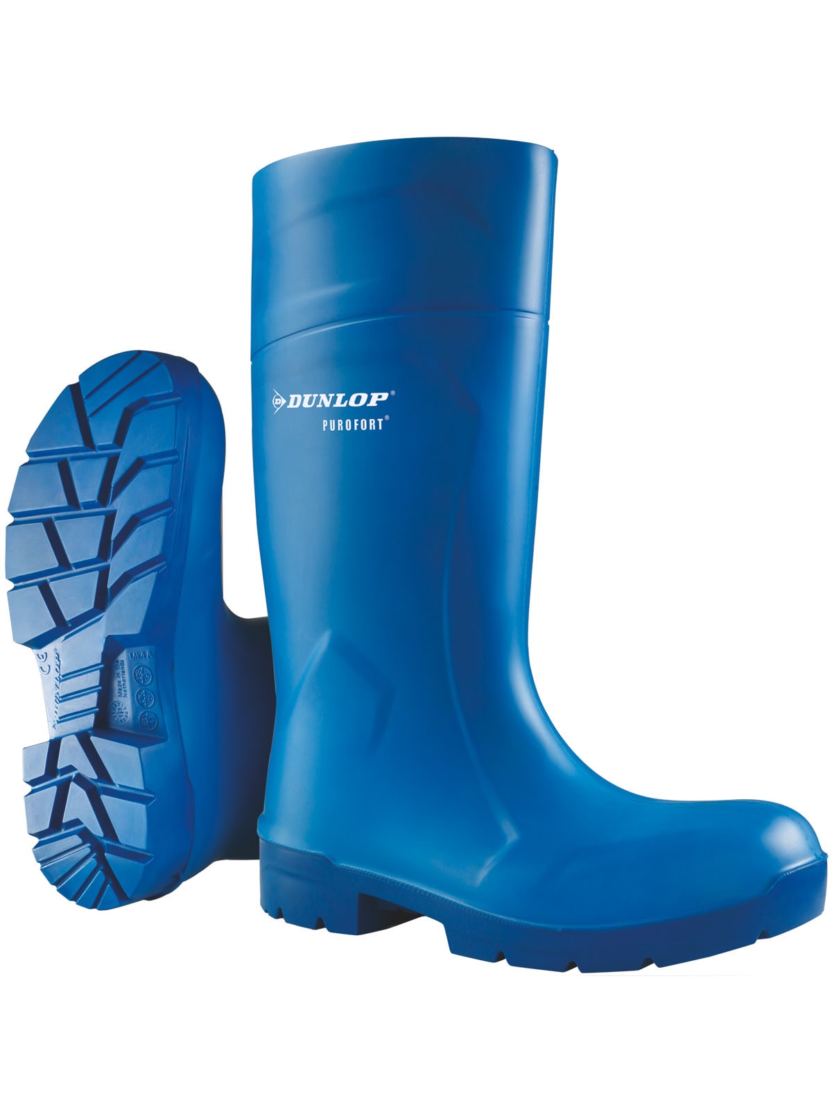 Sicherheitsstiefel DUNLOP "Sicherheitsstiefel CA61631 Purofort Foodpro MultiGrip safety" Gr. 37, blau, 37, Obermaterial: 100% Textilmaterial TEXMAT., Schuhe
