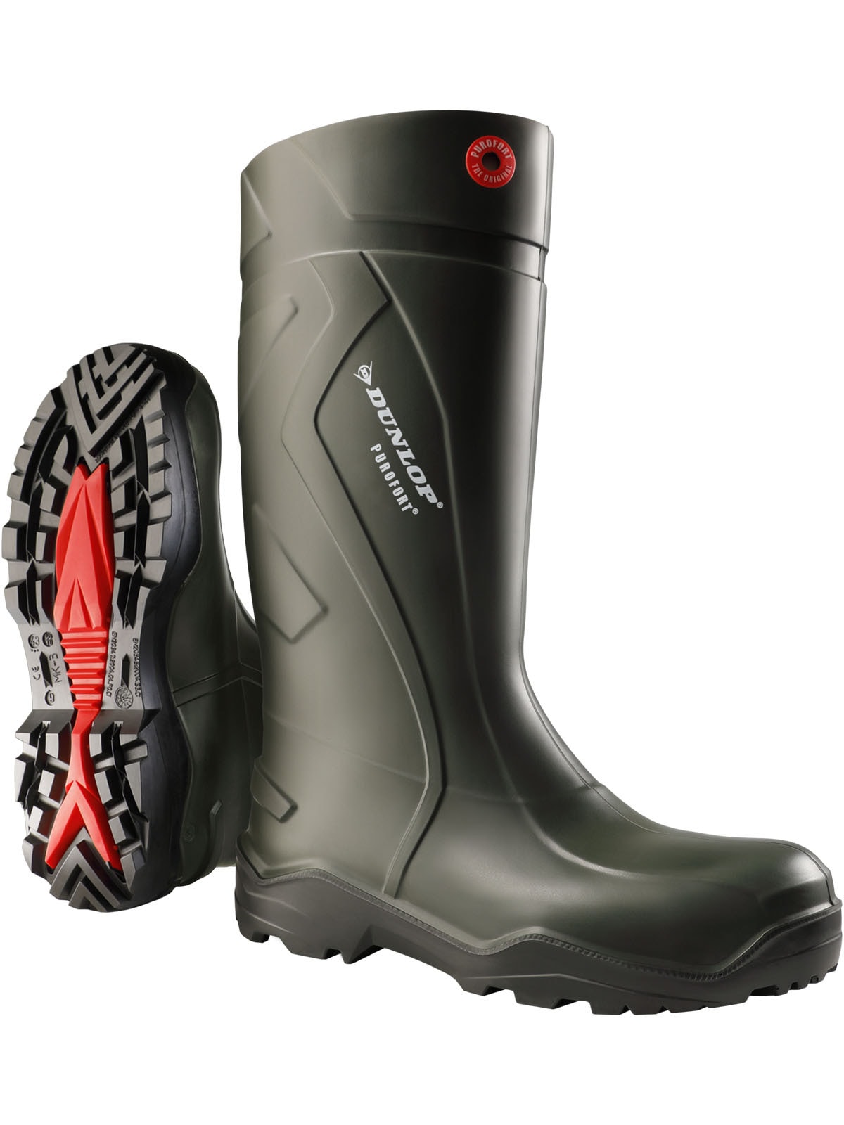 Sicherheitsstiefel DUNLOP "Sicherheitsstiefel C762933 Purofort+ full safety" Gr. 37, grün, 37, Schuhe