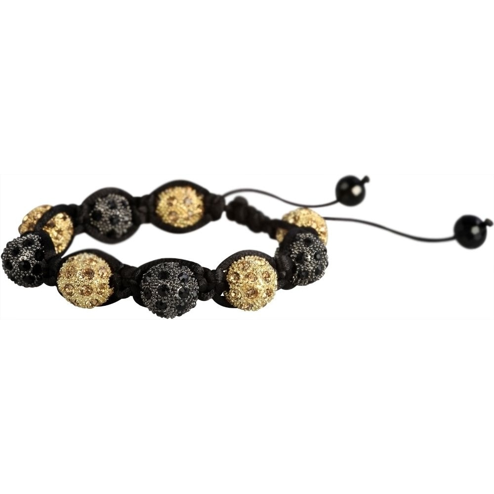 Armband ADELIA´S "Damen Armband aus Textil mit Zirkonia 19 cm", schwarz, Armbänder, Damen, 19cm, Armband, Ideal als Geschenk – dezent und elegant