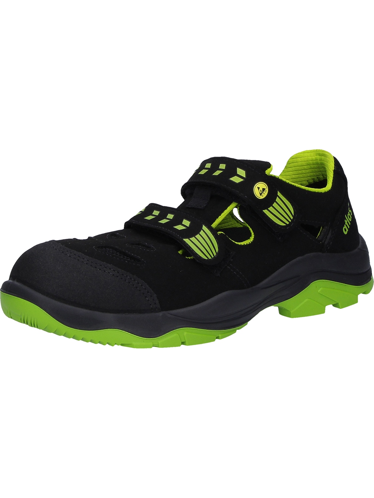 Sicherheitsschuh ATLAS SCHUHE "Sicherheitsschuhe SL 265 XP green ESD" Gr. 47, schwarz (schwarz, grün), 47, Schuhe