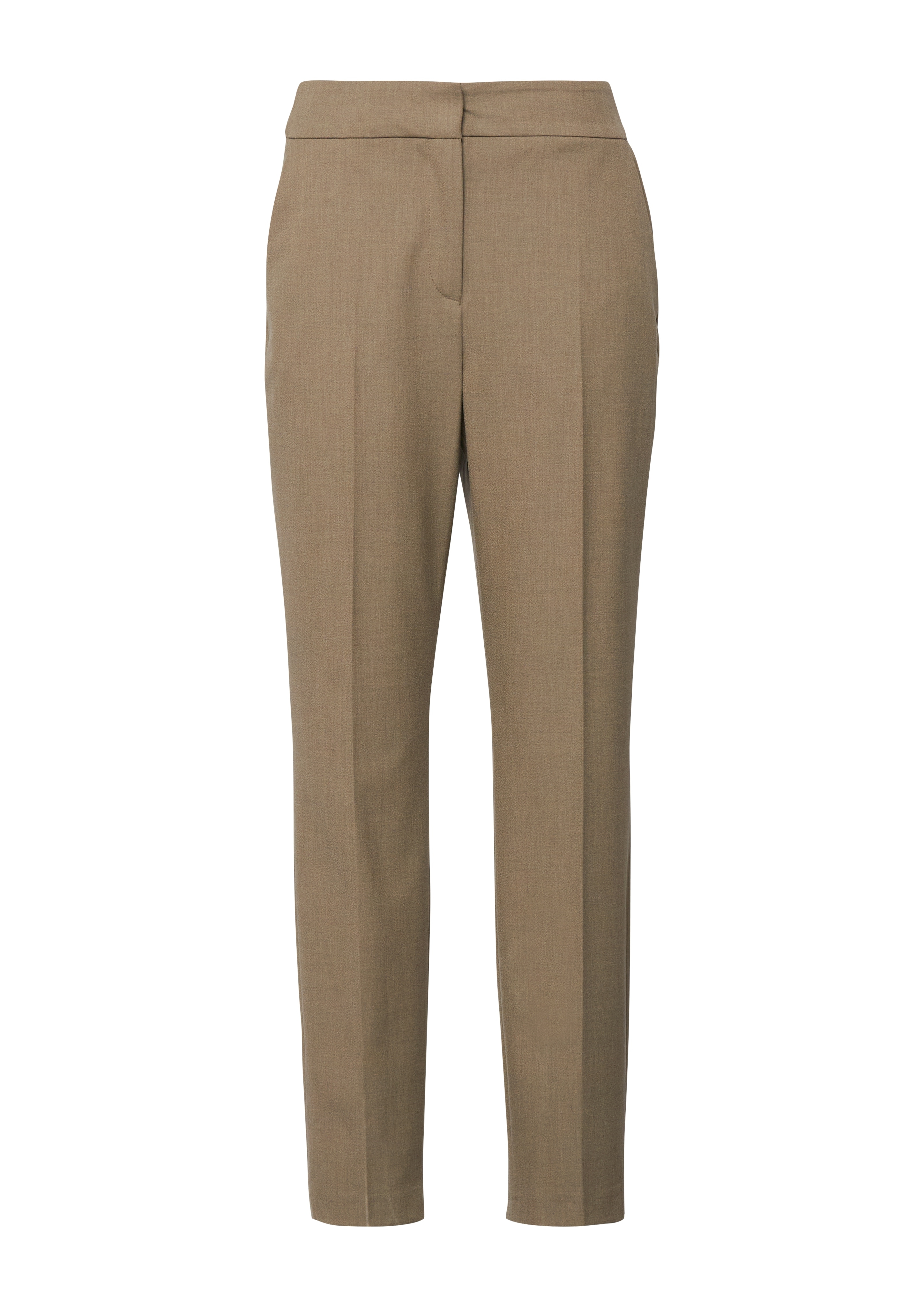 Stoffhose S.OLIVER BLACK LABEL, Mädchen, Gr. 38, N-Gr, schwarz beige, Web, Obermaterial: 62% Polyester, 33% Viskose, 5% Elasthan, meliert, unifarben, regular fit lang, Hosen Stoffhose, mit Taschen