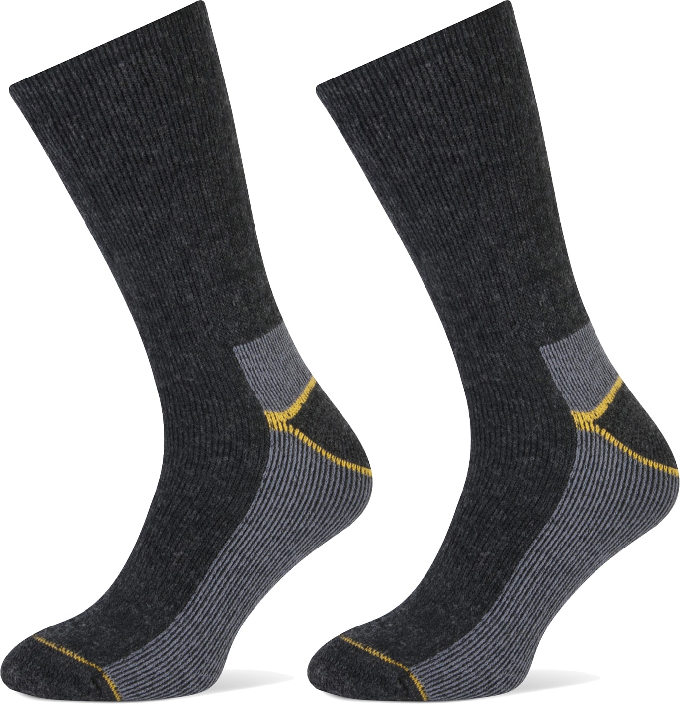 Arbeitssocken STAPP "Bekleidung 4420 Stapp Yellow Thermo 2er Pack / 2 Paar" Gr. 39, grau (anthrazit), Socken, 39