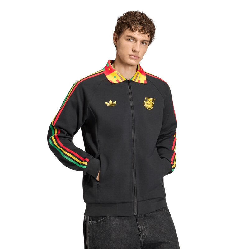 "Jamaika adidas Originals Auswärts Anthem Jacke - Schwarz" Image