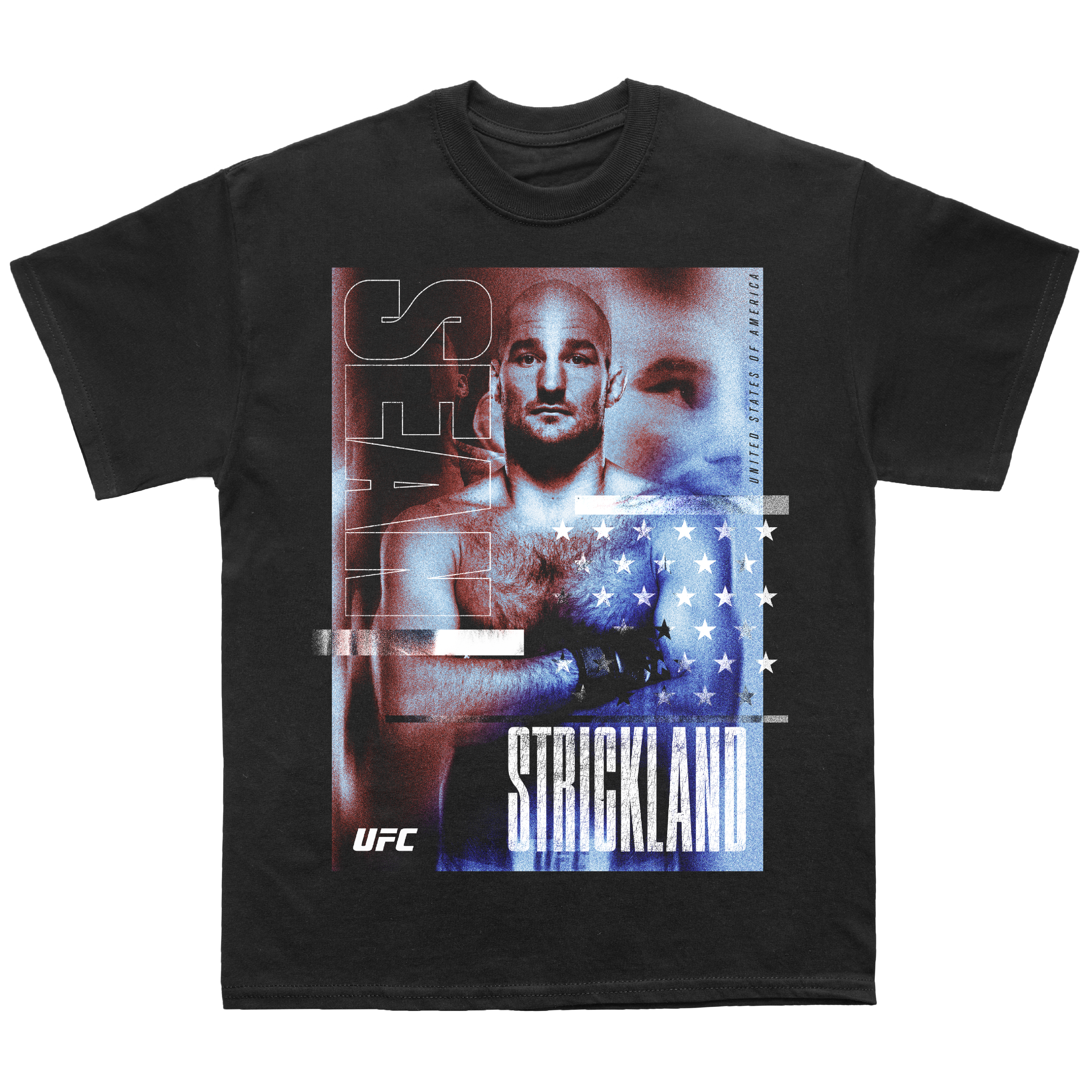 "Schwarzes Sean Strickland Houston Herren-T-Shirt" Image