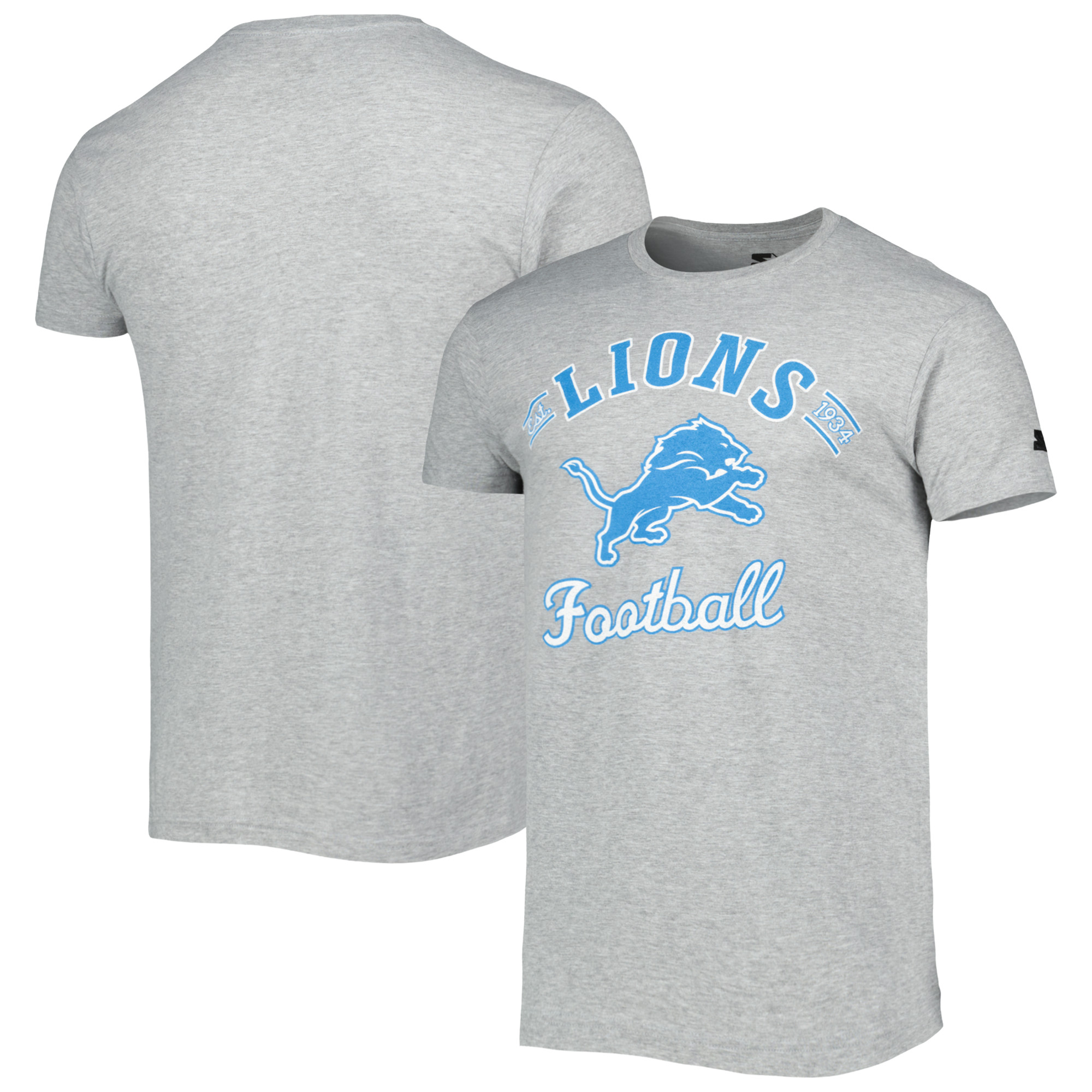 "Starter-T-Shirt der Detroit Lions Prime Time in meliertem Grau für Herren" Image